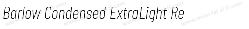Barlow Condensed ExtraLight Regular字体转换